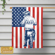 USA Motocross rider flag