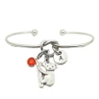 Koala Animal Retro Creative Initial Letter Monogram Birthstone Adjustable Bracelet Fashion Jewelry Women Gift Pendant