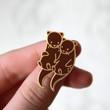 Otters Holding Hands Enamel Lapel Pin Badge Pins Hats Clothes Jewelry Accessories