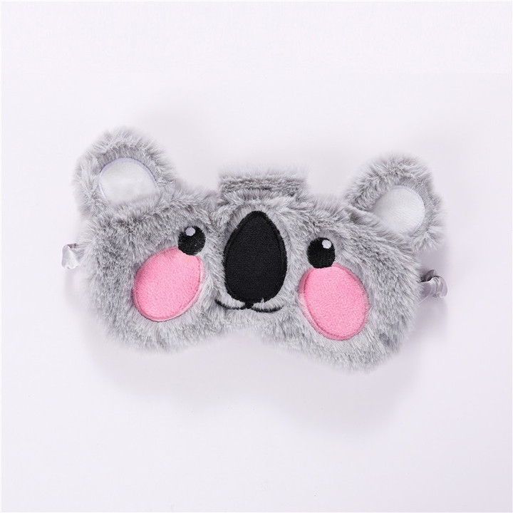 Kawaii Soft Toy Koalas Pandas Eye Mask Sleeping Mask Plush Eye Shade Cover 3D Cartoon Eyeshade Relax Mask For Travel Toy