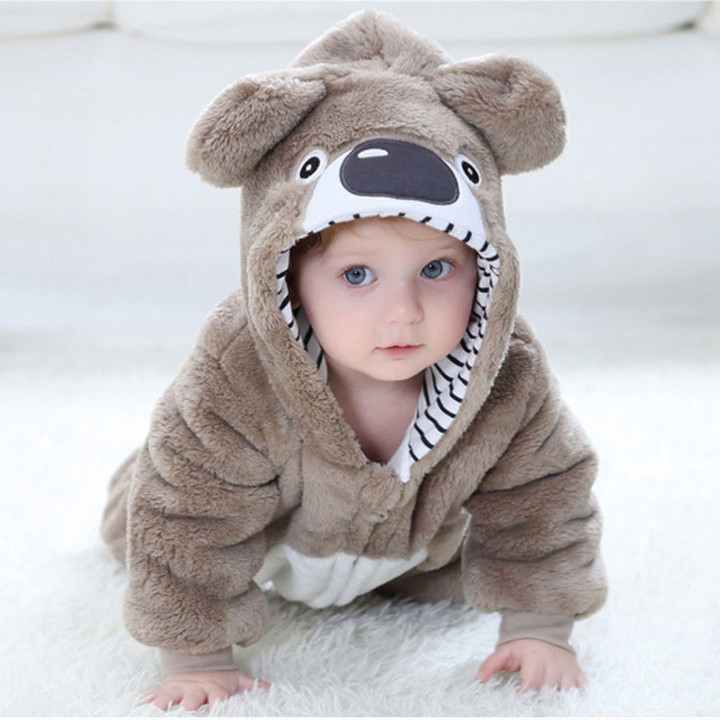Baby RomperToddler Boy Girl Koala Costume Kawaii Cute Warm Onesie Newborn Infant Animal Jumpsuit Winter Clothes Kigurumis Pajama