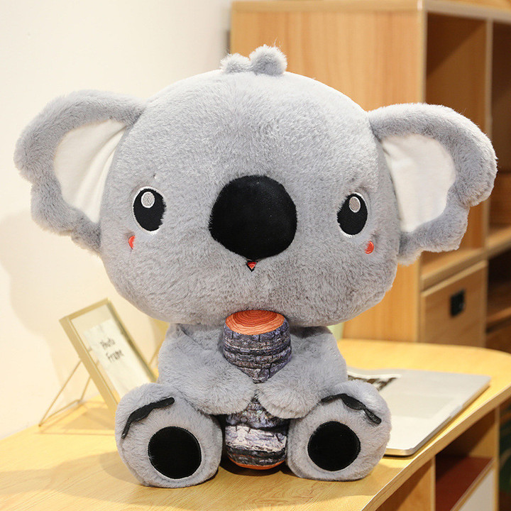 30/70cm Adorable Koalas Plush toy Cute Stuffed Cartoon Animals Australia Baby Koalas Doll toys with Wood Birthday gift for kids