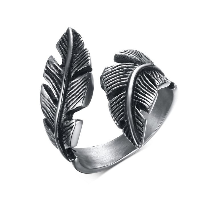 Stainless Steel Vintage Feathers