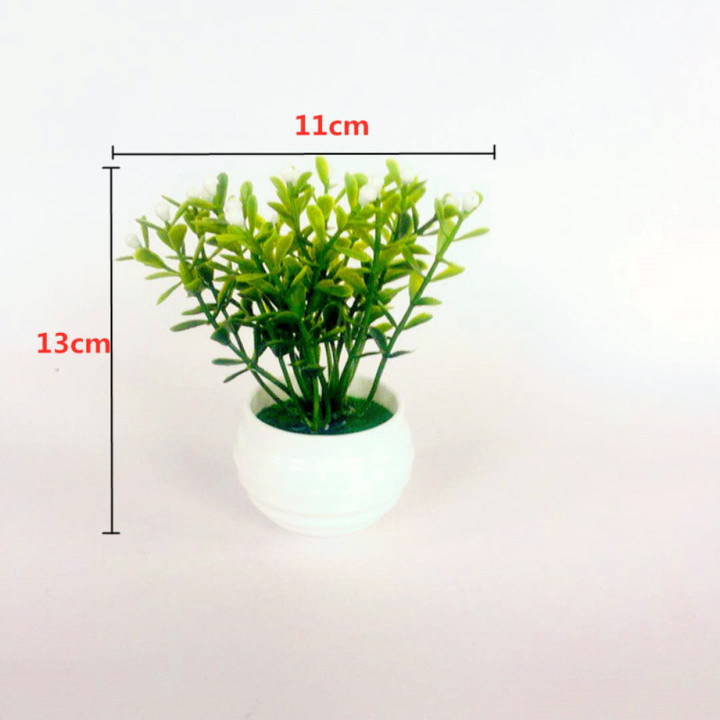 Artificial Plants Bonsai Small Tree Pot Plants Potted Simulation Fake Flowers Potted Ornaments For Home Garden Party Hotel Decor