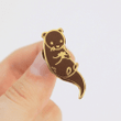 Otters Holding Hands Enamel Lapel Pin Badge Pins Hats Clothes Jewelry Accessories