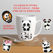 50 pcs/set Cute China Panda PVC Waterproof Stickers Scrapbooking Diy Journaling Sticker Laptop Cup Decorative Sticker Stationery