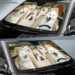 Samoyed Car Sun Shade, Samoyed Windshield, Samoyed Family Sunshade, Dog Car Accessories, Car Decoration, Gift For Dad