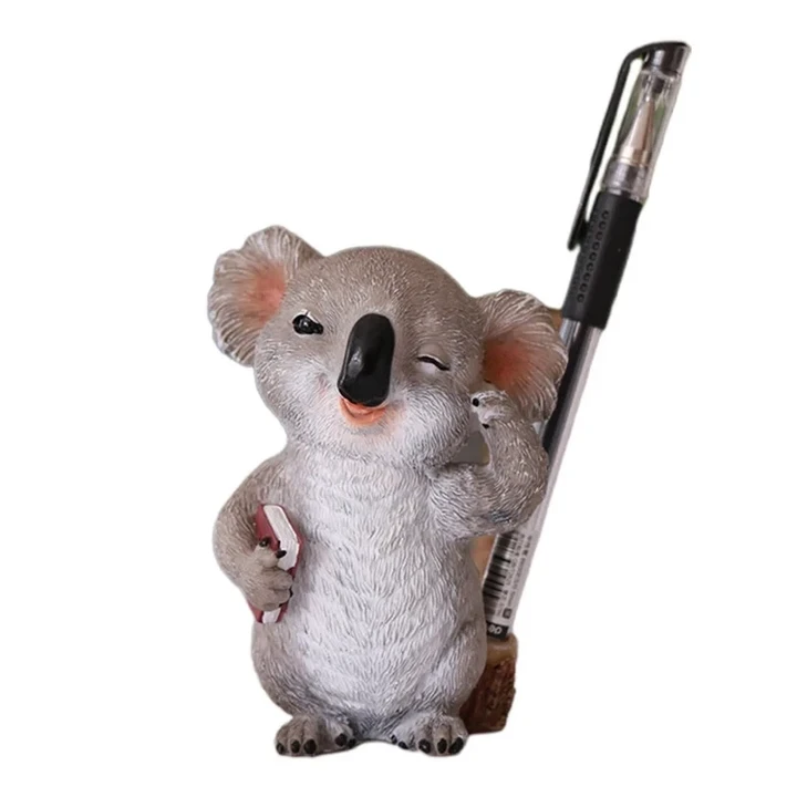 Cute Koala Figurines Glasses Holder Resin Statue Eyeglasses Pen Display Stand 85WC