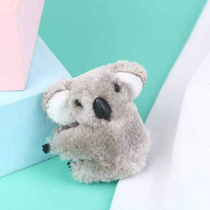 Koala Bear Plush Hairpin Clip Cute Animals Cosplay Hair Accessories For Girl Child Cartoon Ponytail Hardware Koala Model 2022