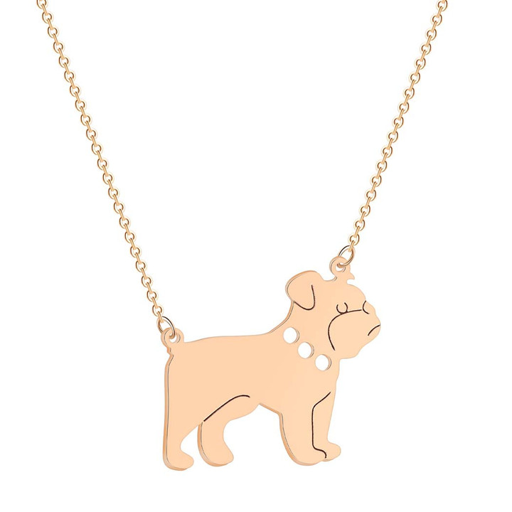 Cute Animal English Bulldog Dog Necklace For Women Girls Lovely Animal Pet Lover Fashion Jewelry Accessories