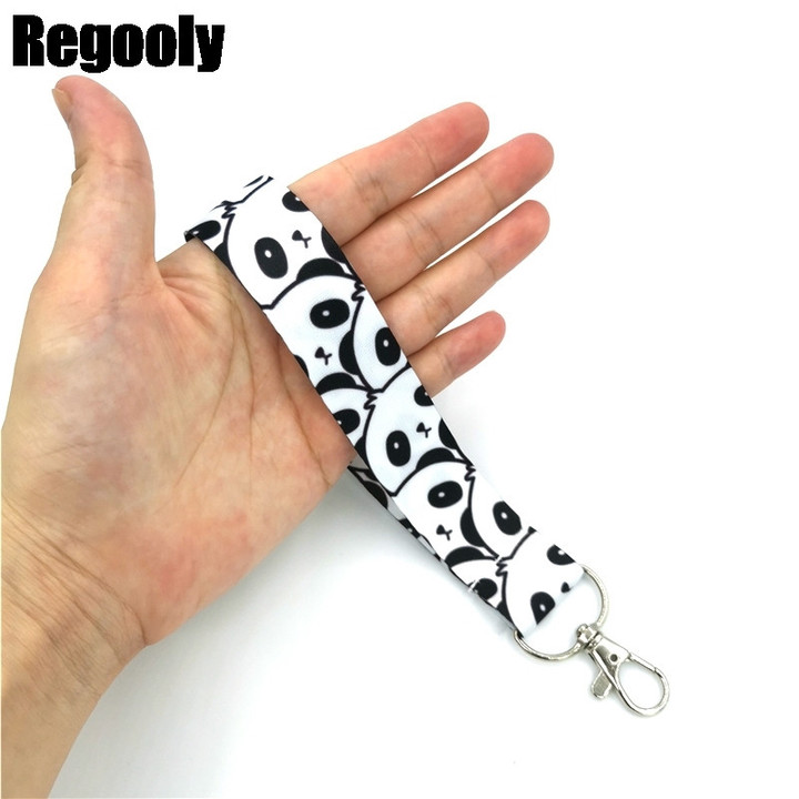 Panda Neck Strap Lanyard keychain Mobile Phone Strap ID Badge Holder Rope Key Chain Keyrings cosplay Accessories webbings ribbon