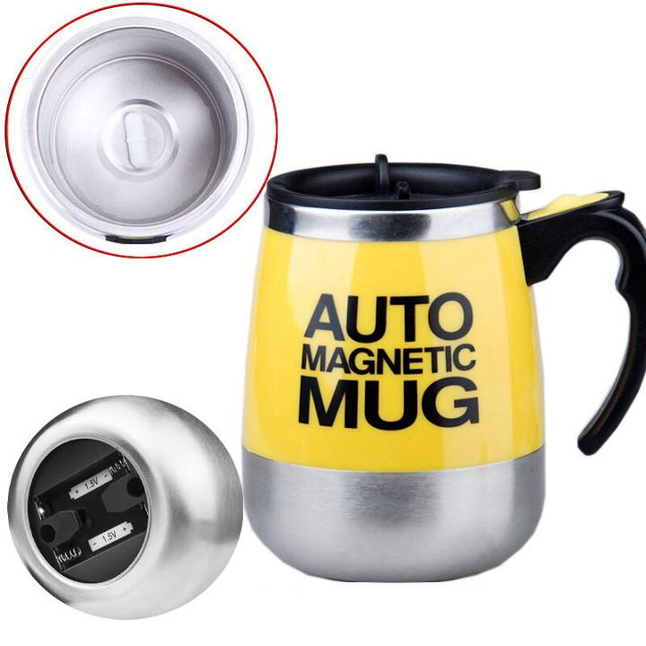 USB Automatic Self Stirring Magnetic Mug 304 Stainless Steel Smart Coffee Milk Mixer Stir Cup Thermal Blender Gift Water Bottle