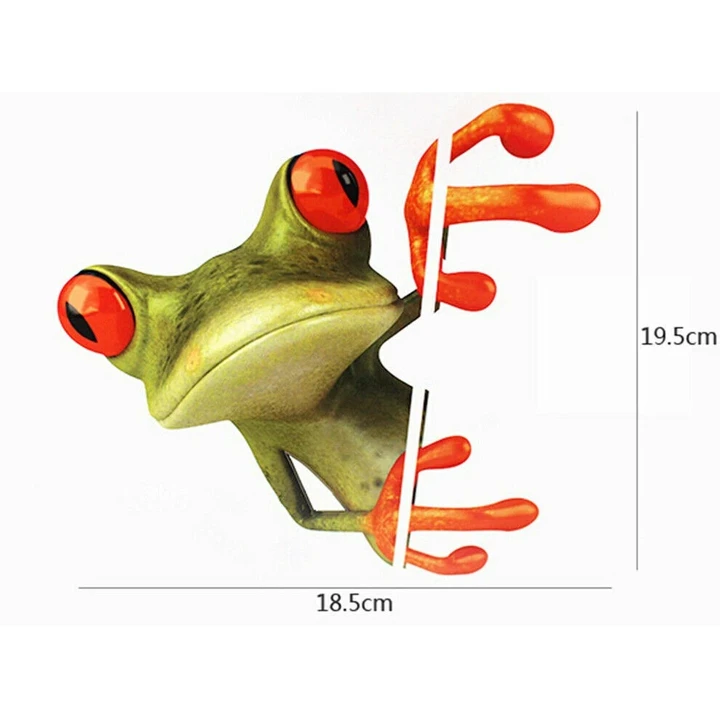 Car Sticker 3D Funny Auto Green Frog Peep Truck Casement Wall Decal Stickers Auto Sticker Exterior Parts Car Accessories