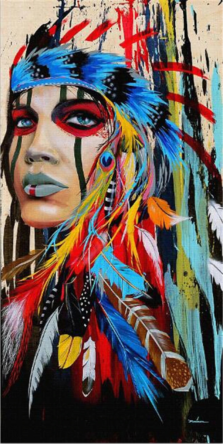 Pop Art Indian Girl Canvas Art