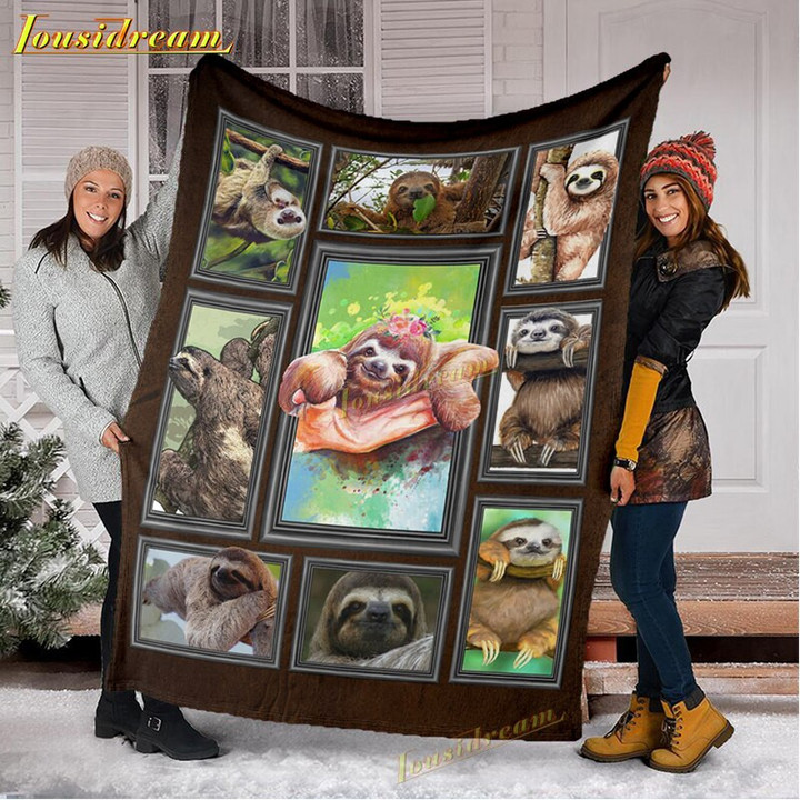 Sloth Throw Blanket