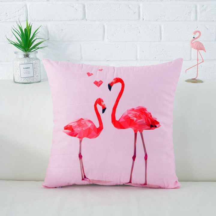 Flamingo Printed Pillow