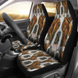 Saint Bernard Dog Patterns Print Car Seat Covers 2PCS