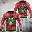 Christmas Skull Santa Unique Unisex Streetwear Casual Hoodies/Zip/Sweatshirt