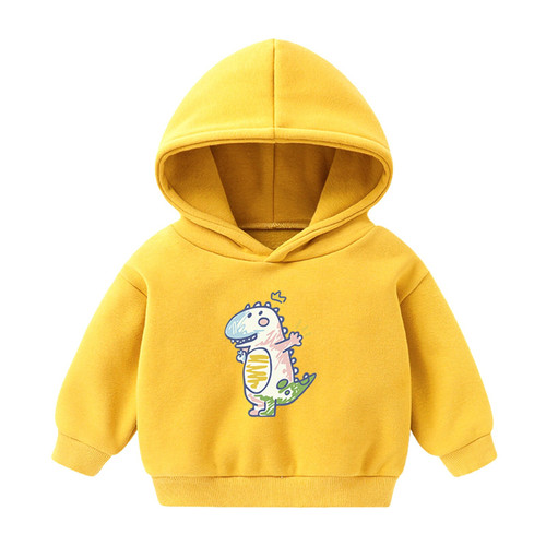 2023 Autumn Early Winter Hoodies Coat Toddler Baby Kids Boys Girls Clothes Hooded Solid Plain Hoodie Sweatshirt Pullover Tops