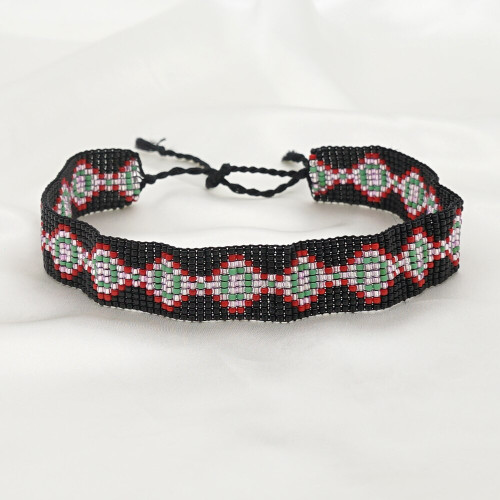 Native Necklace Choker African Pattern Jewelry Boho Ethnic American Necklace For Ladies Handmade Loom Woven Jewelery