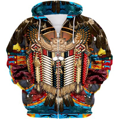 Indian Native Harajuku Casual Colorful Tracksuit New Fashion 3Dfull Print Hoodie/Sweatshirt/Jacket/Men Women s17