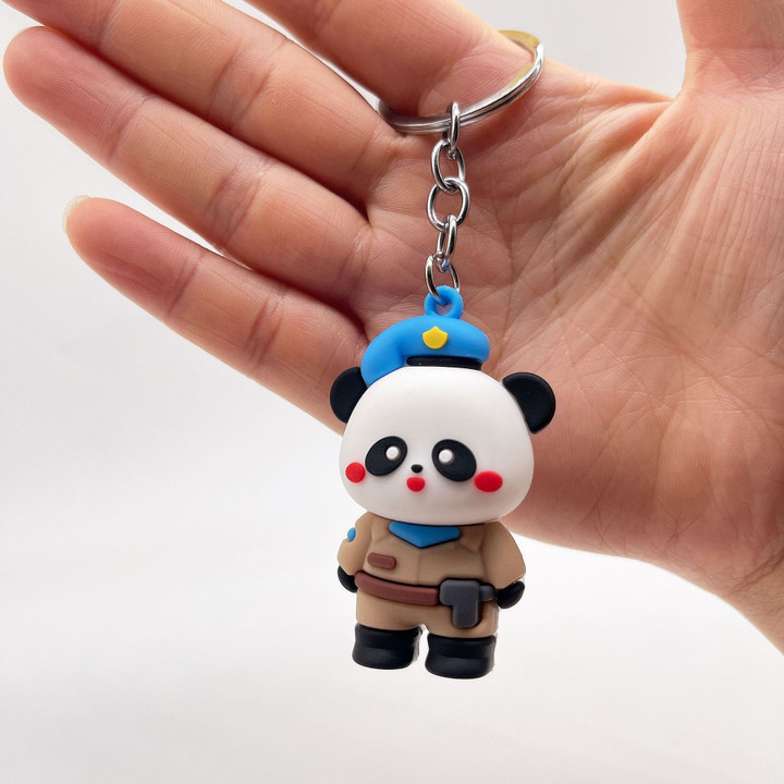 panda police keychain