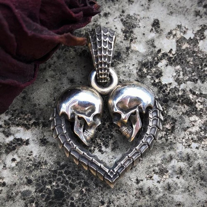 Skull Heart Pendant