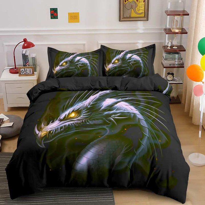 Dragon Printed Bedding Set