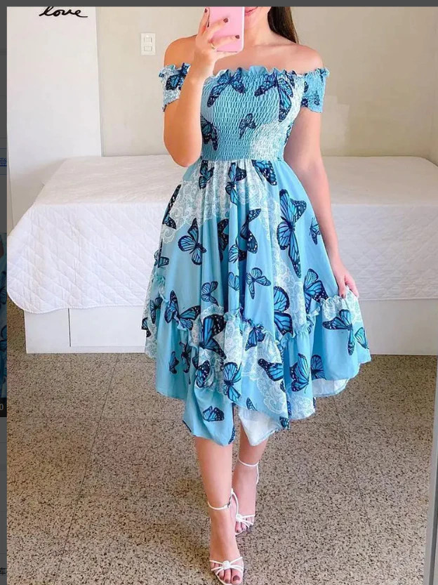 Butterfly Print Dress