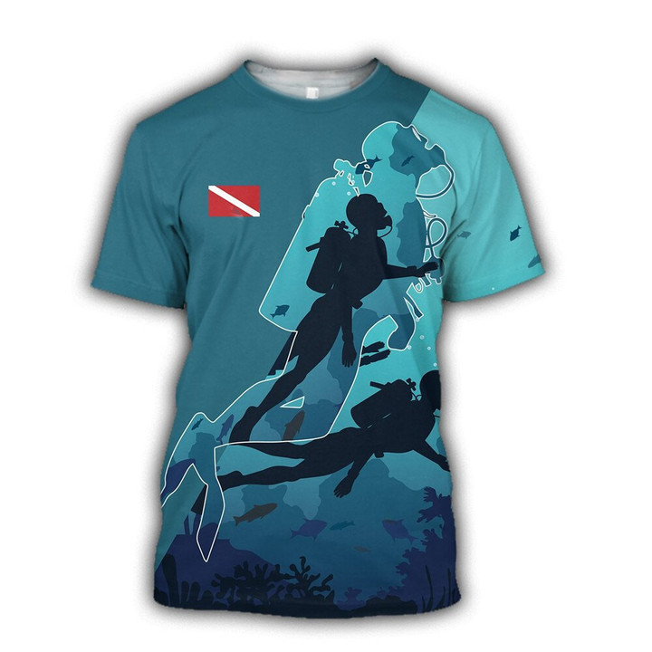 Scuba Diving 3D Printed T-Shirt
