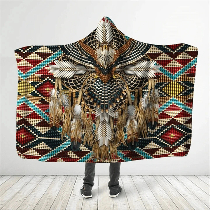 Wolf Feather 3D Hooded Blanket