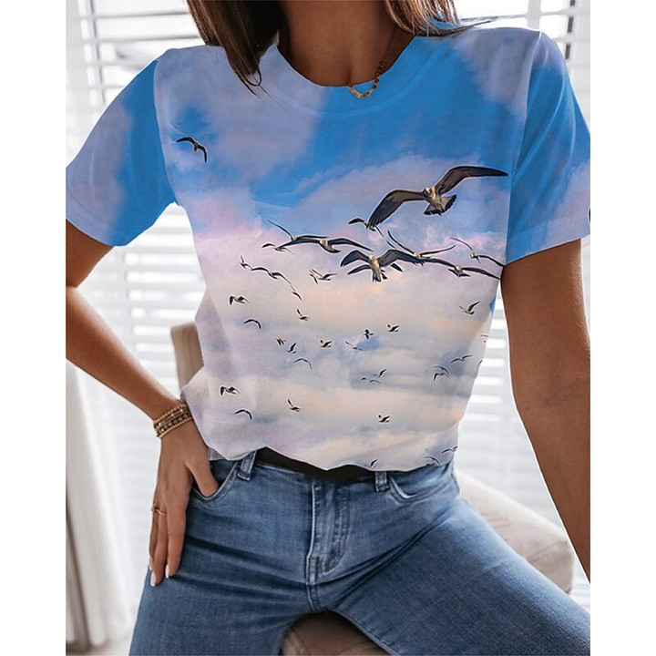 Dolphin Oversized O-Neck T Shirt