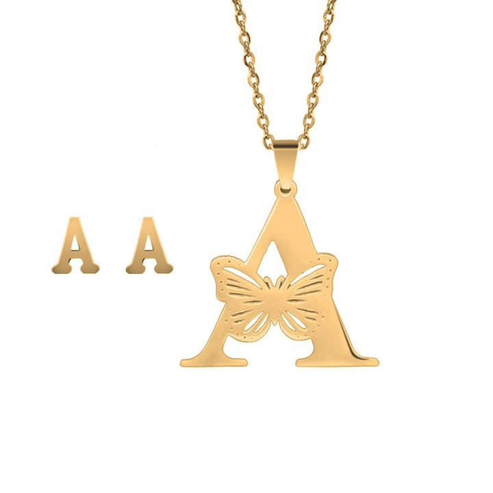 Butterfly Letters Necklace
