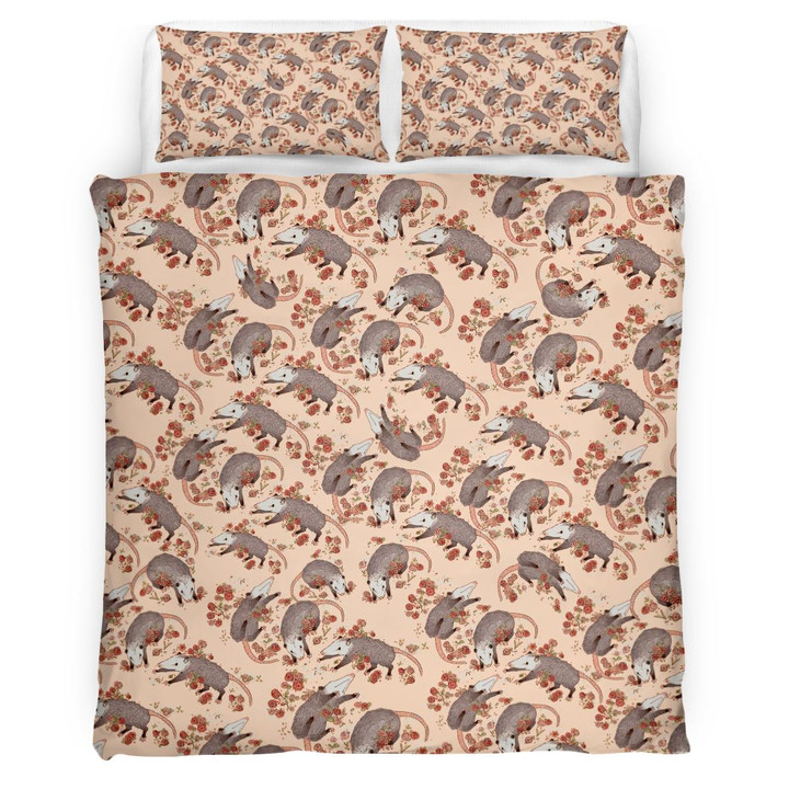 Opossum Pattern Bed Set