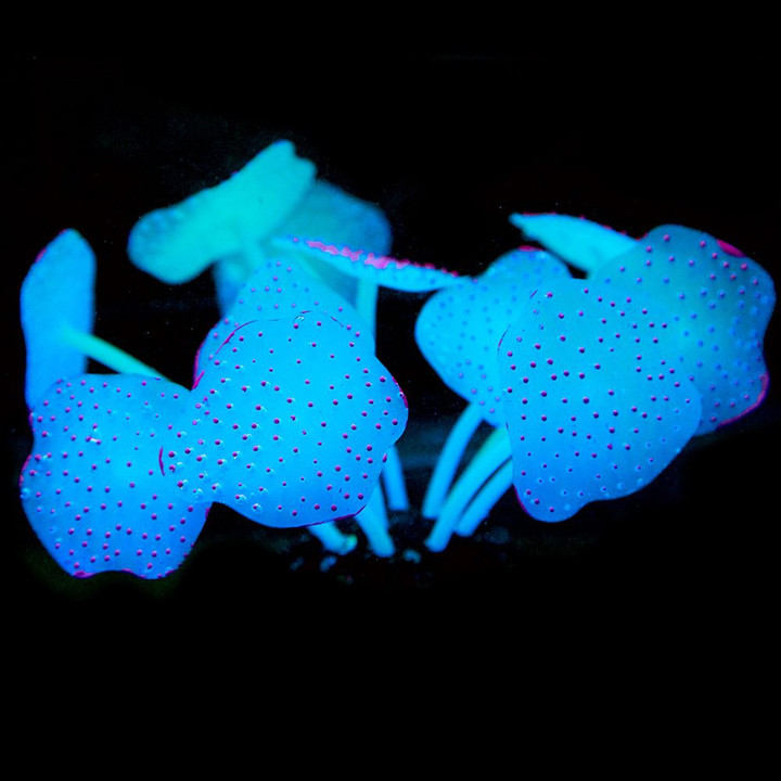 11 Leaves Silicone Glowing Artificial Fish Tank Aquarium Coral Plants Underwater Ornament Fish Tank Aquarium Decor Accessories
