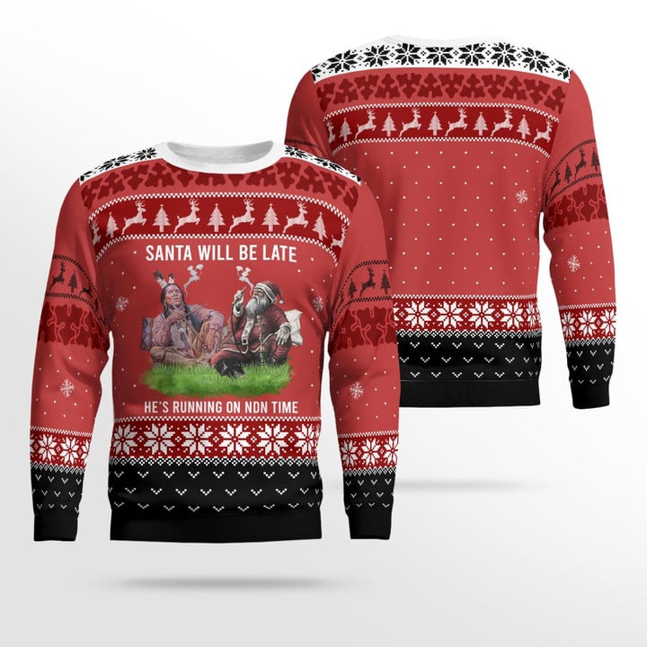 Native - Santa Will Be Late - AOP Sweater