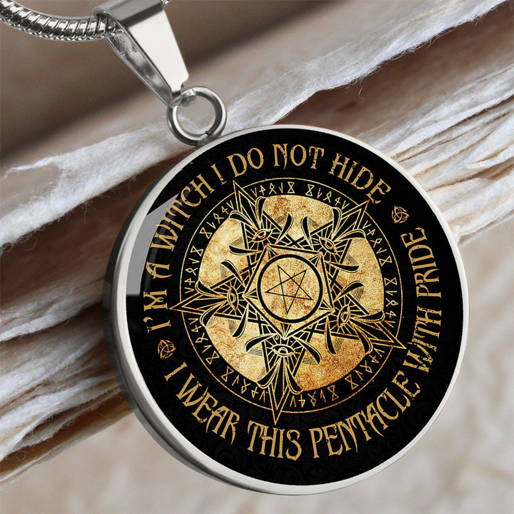 Witch - Nature Is My Religion - Circle Pendant Necklace