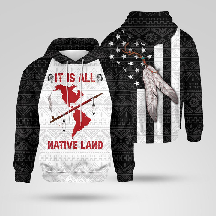 Native - It Is All Native Land - AOP Hoodie