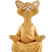 Happy Zen Yoga Meditation Buddha Cat
