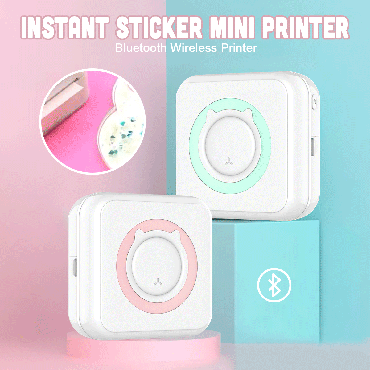 Instant Sticker Mini Printer -FAEVEZ™ Technology