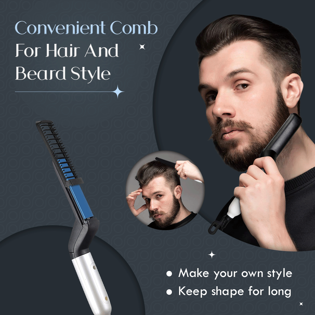Multifunctional Electric Hair Beard Straightener Comb -FAEVEZ™ Beauty & Health