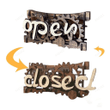 Wooden Gear Business Reversible Open/Closed Sign FAEVEZ™- Home Decoration