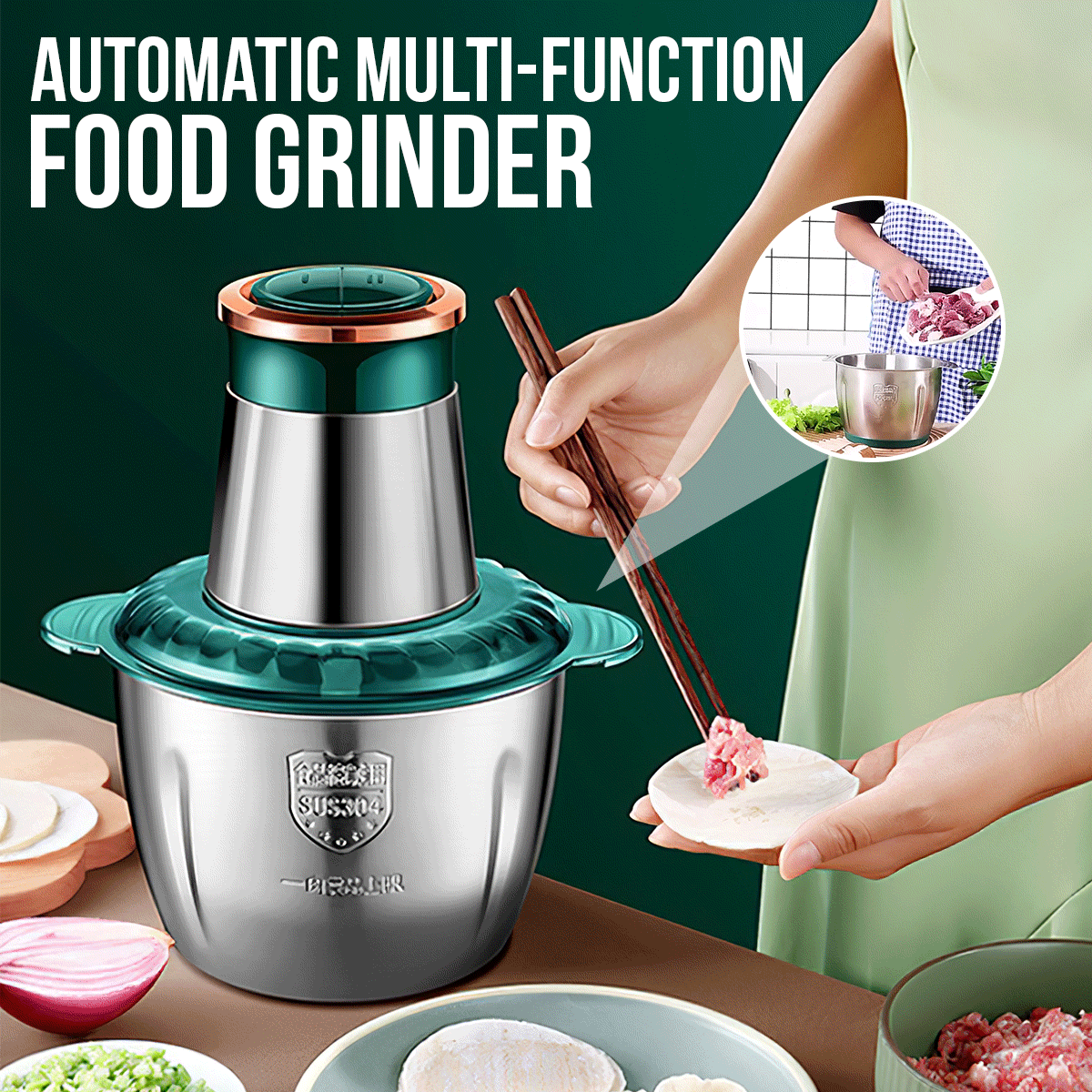 Automatic Multi-function Food Grinder FAEVEZ™- Kitchen Gadgets