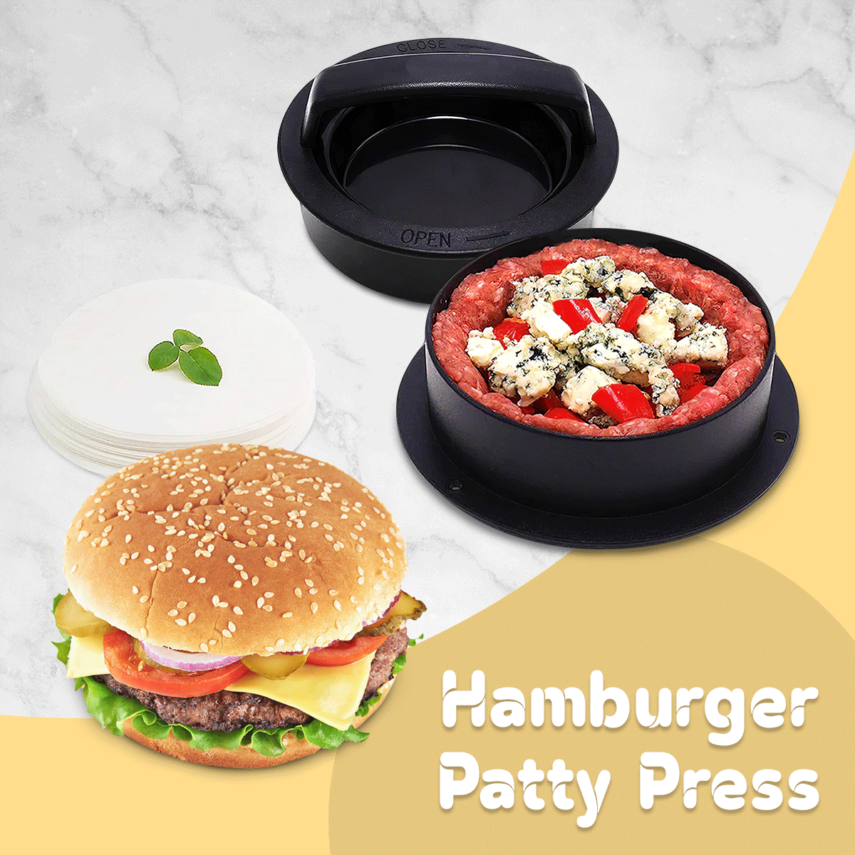 ABS Hamburger Meat Press Maker FAEVEZ™- Kitchen Gadgets