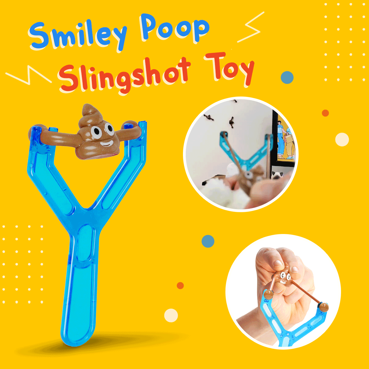 Smiley Poop Slingshot Toy FAEVEZ™- Toys & Hobbies
