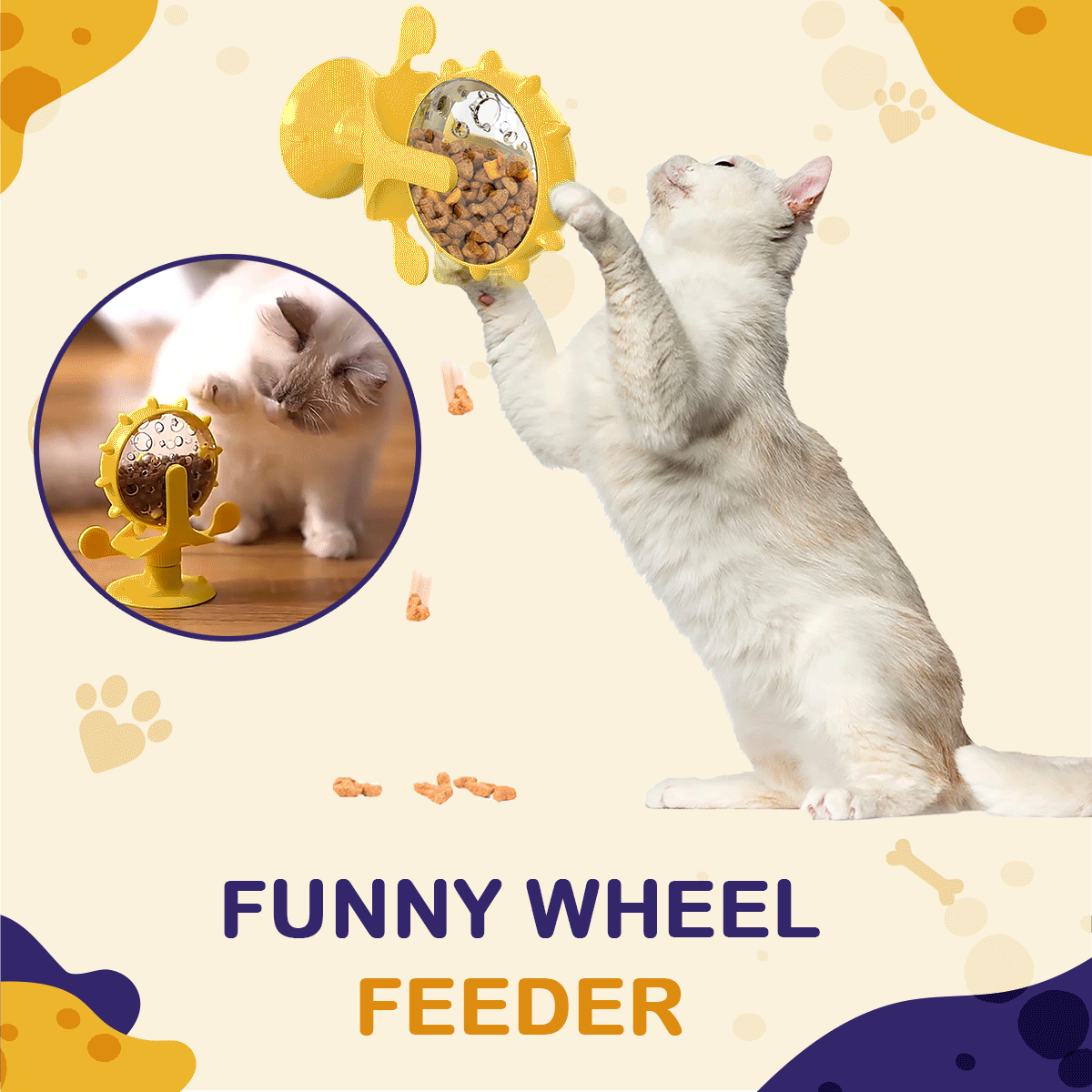 Interactive Treat Leaking Funny Wheel Feeding Toys for Pet FAEVEZ™- Pets