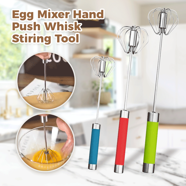 Egg Mixer Hand Push Whisk Stiring Tool - Kitchen Gadgets