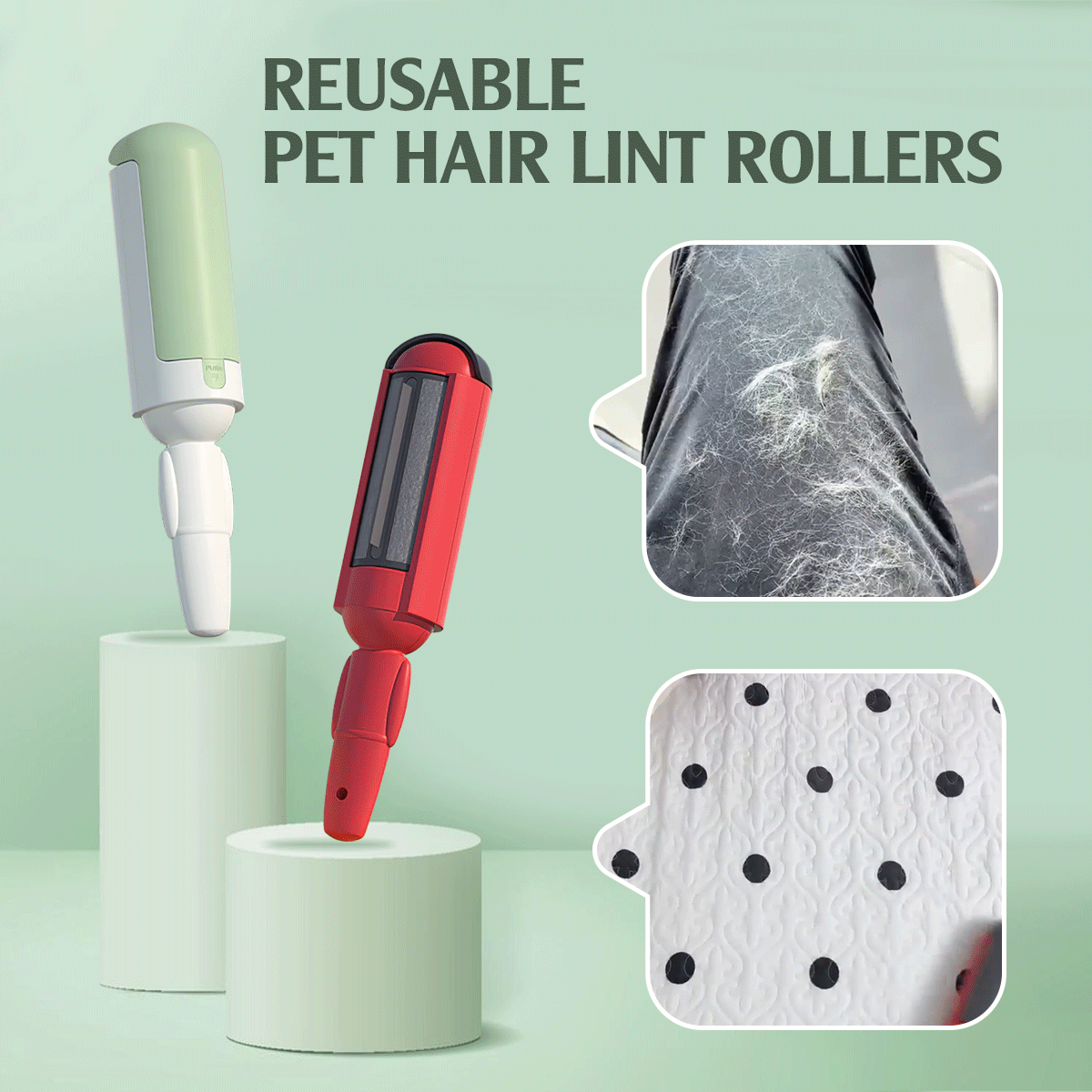 Reusable Pet Hair Lint Rollers - Pets Accessories