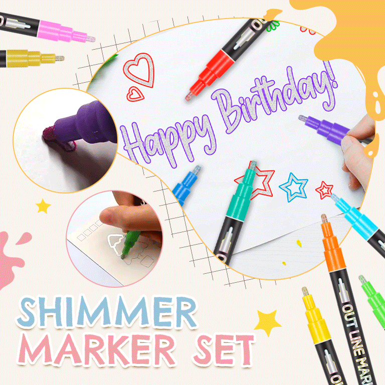 Shimmer Marker Set - Toys & Hobbies