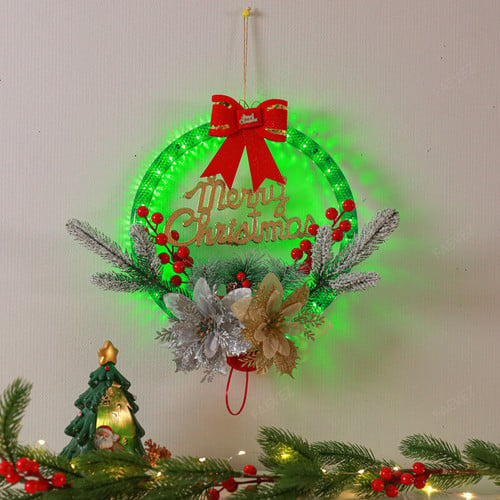 DIY Christmas Wreath Decorations with LED Lights - Home Decoration
